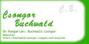 csongor buchwald business card